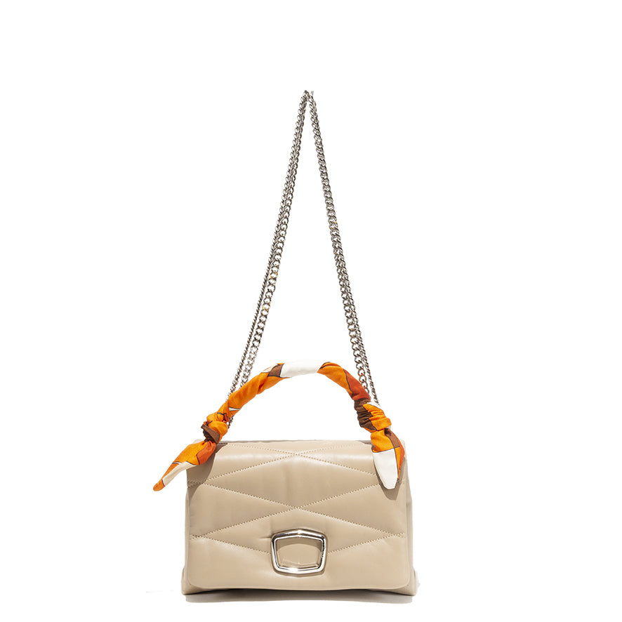 Carré On Mini Pelle Beige