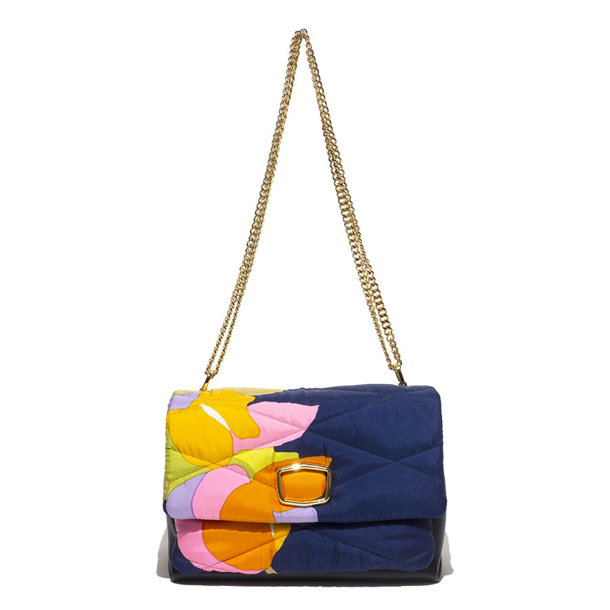 Carré On Medium Fiori Rosa e arancio