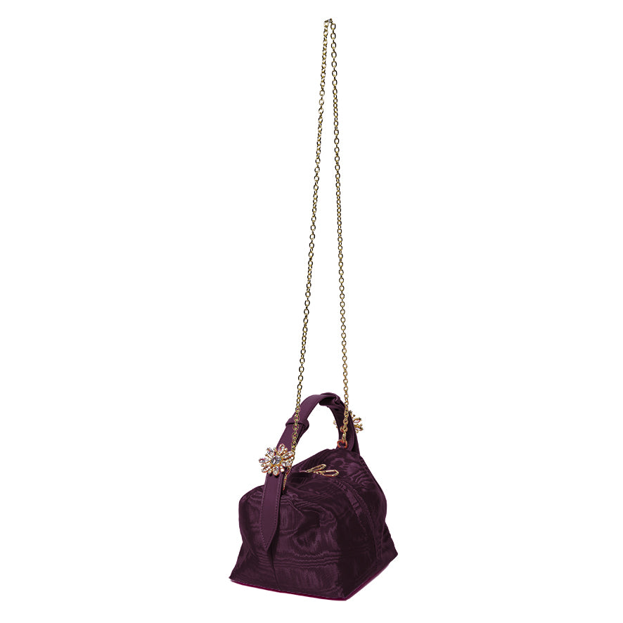 Cube Moiré Burgundy