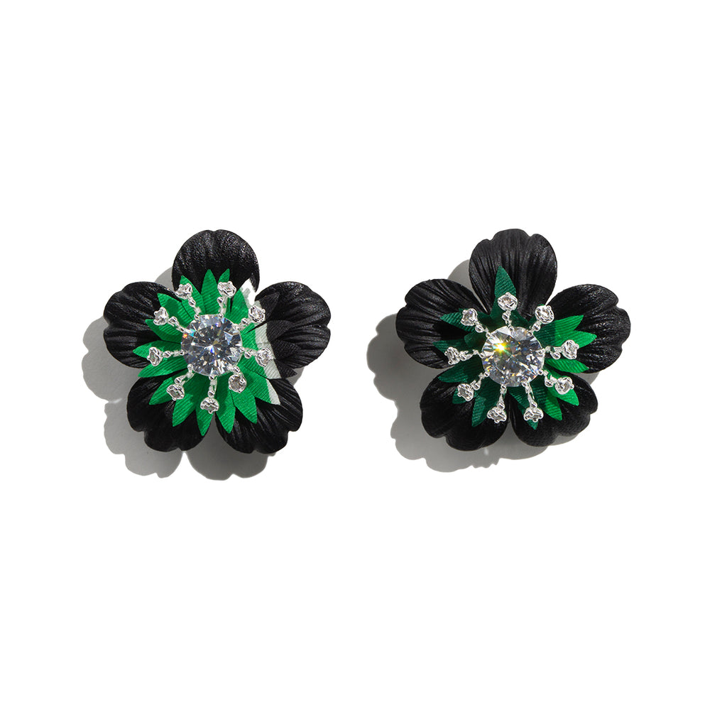 Boucles d'oreilles S Rayures vertes