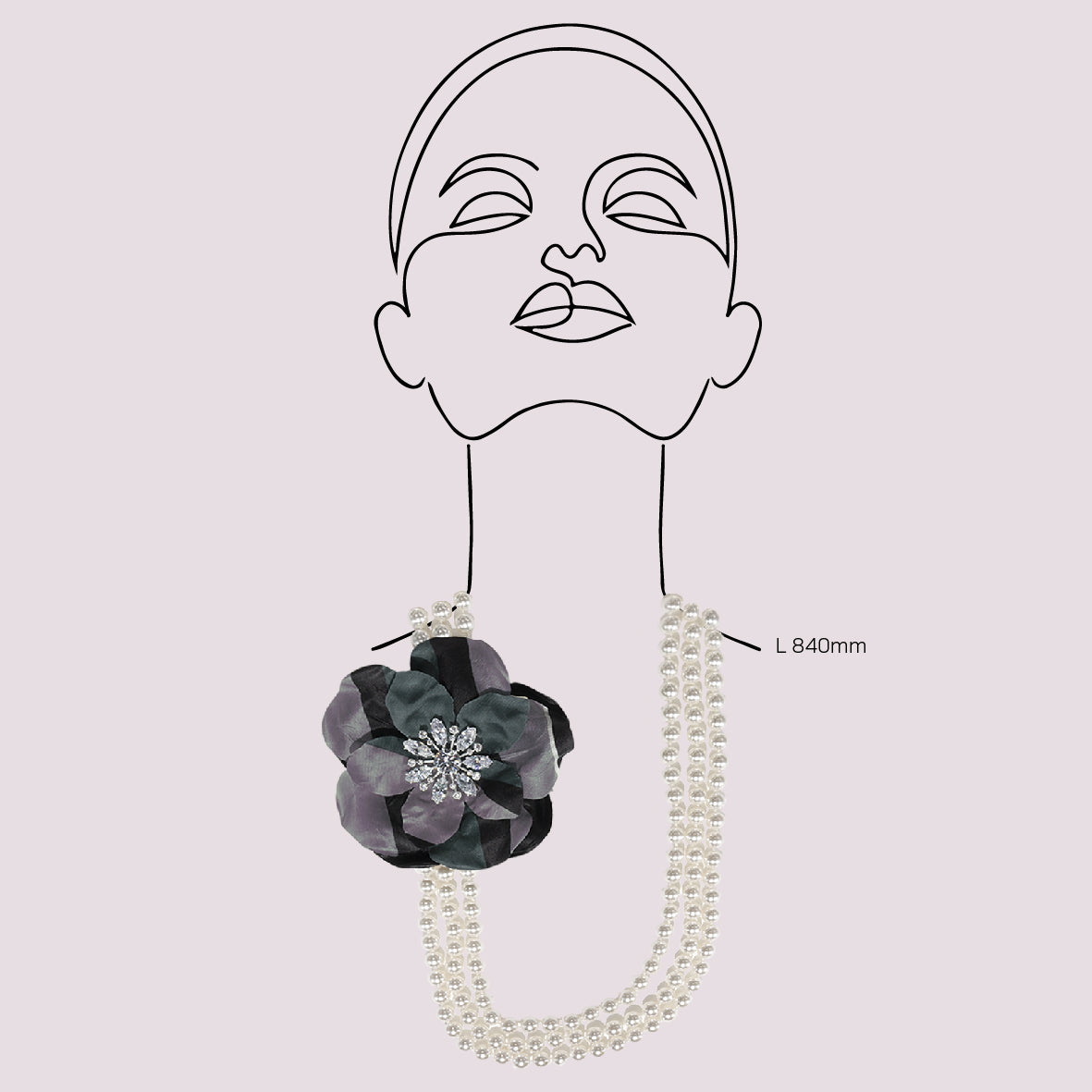 Necklace L Vanilla Noir