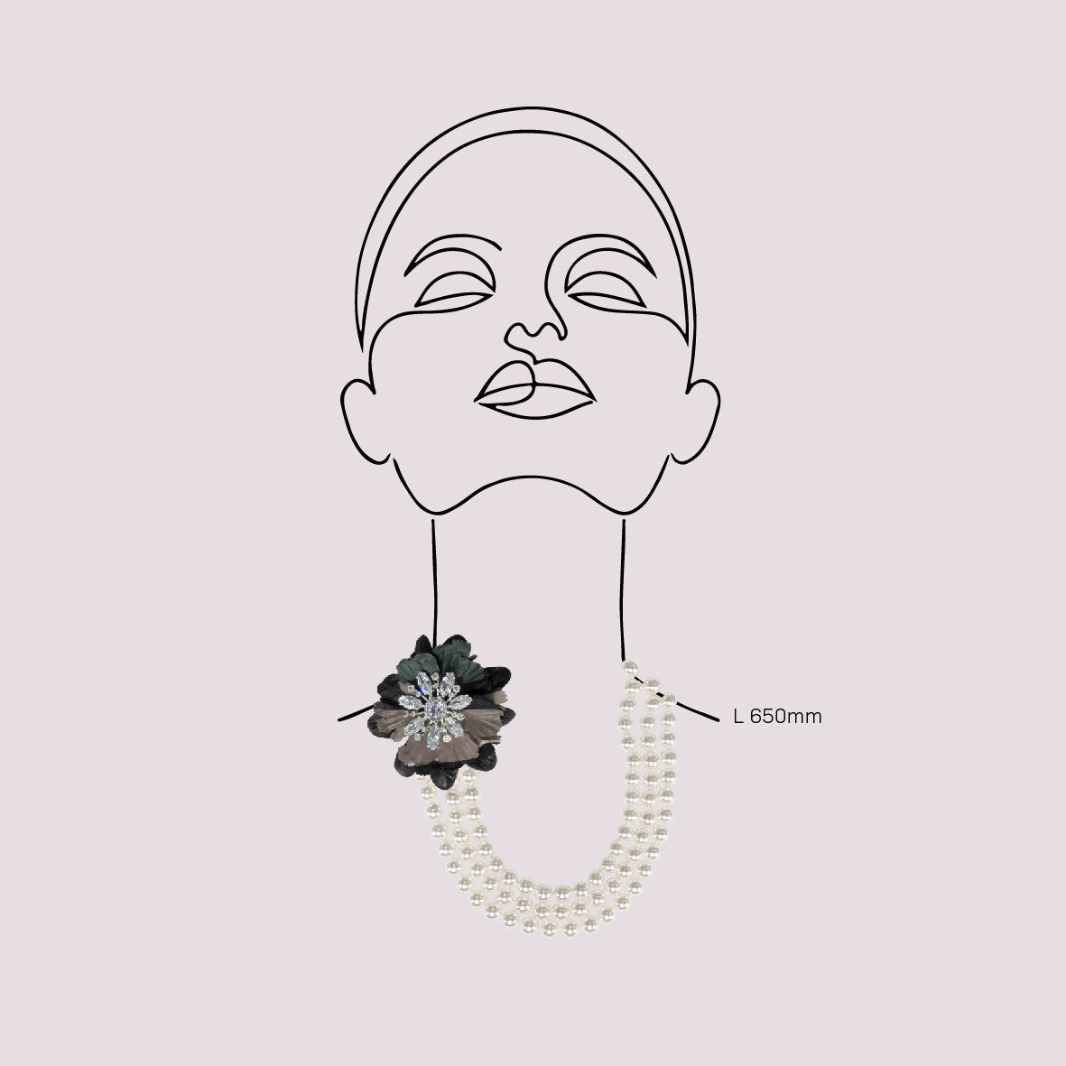 Necklace S Pied-de-poule
