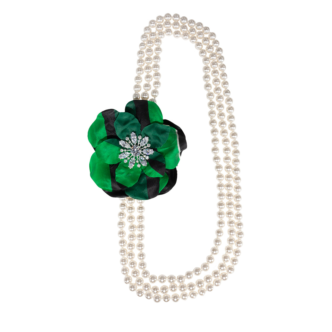 Necklace L Righe verdi