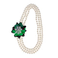 Necklace S Righe verdi