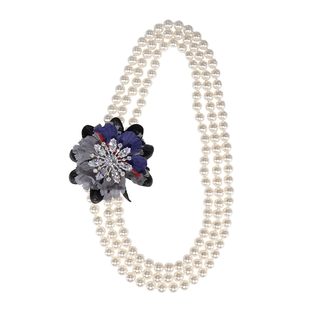 Necklace S Grigio perla