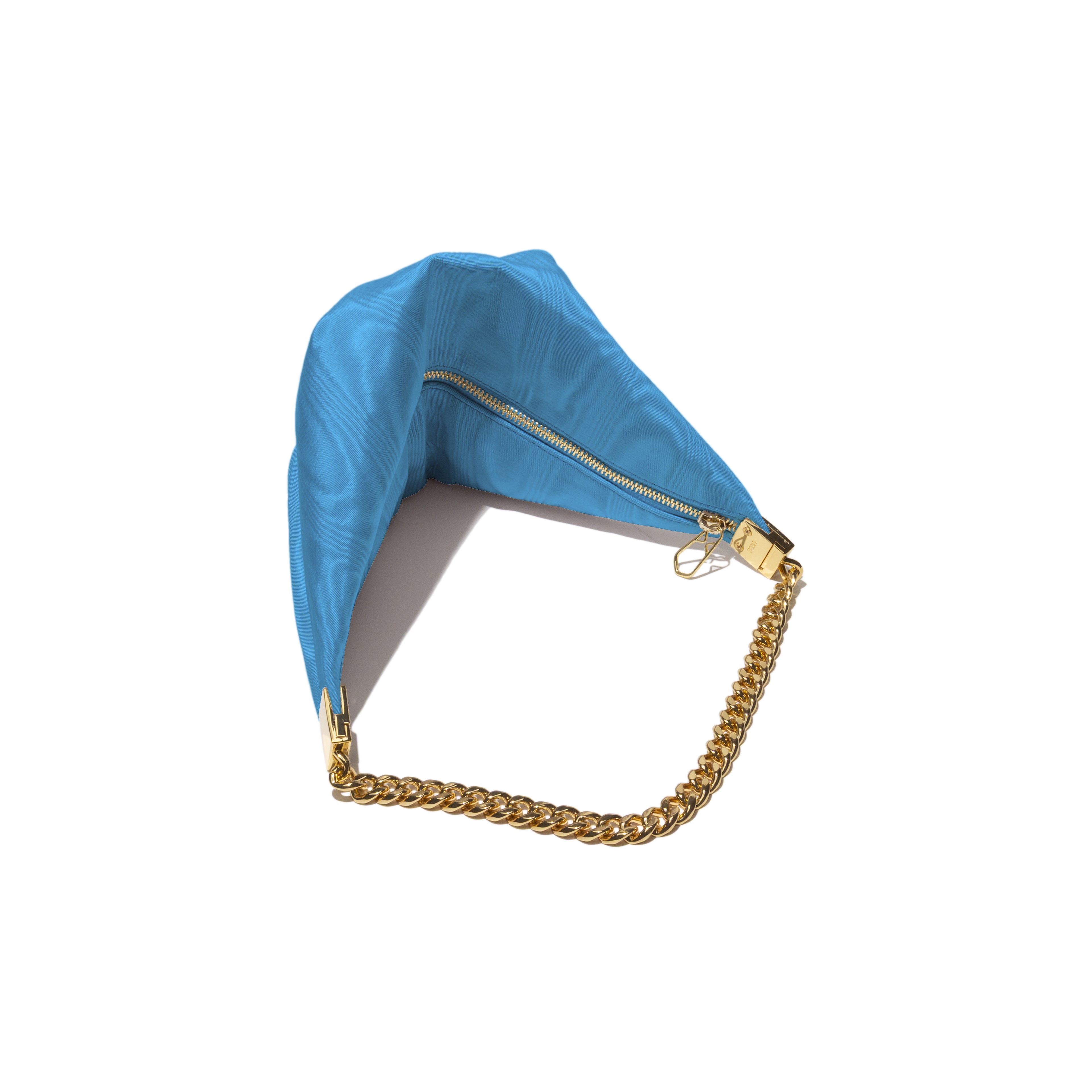Pochette Moiré Turchese