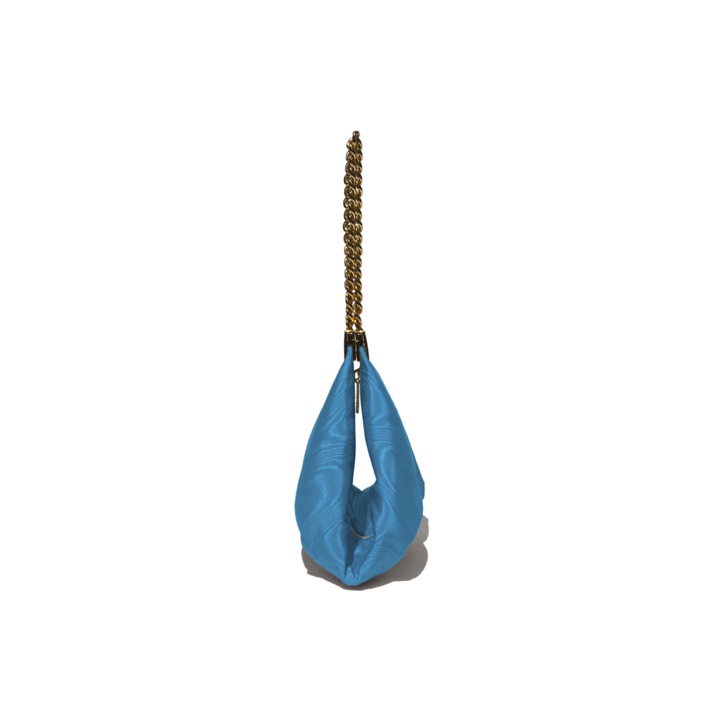 Pochette Moiré Turchese