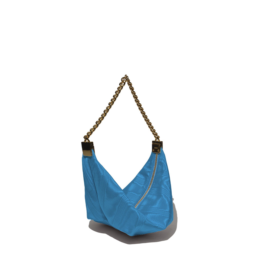 Pochette Moiré Turchese