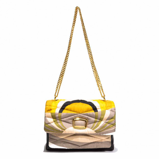 mm33 milano mm33 bag mm33 bags mm33 borsa mm33borsa mm33 borse mm33borse mm33italy mm33 italy mm33 italia lucycling upcycling vintage scarf Borsa tessuto seta pelle matelassé upcycling dettagli oro shoulder bag multi comparto sera unica